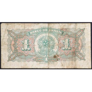 Brazil, Republic, 1 Cruzeiros (Provisional Issue) n.d. (1944)