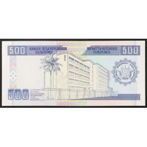 Burundi, Republic, 500 Francs 01/05/1997