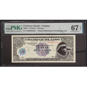 Chatham Islands, Fantasy Paper Money, 2 Dollars 1999 A