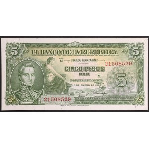 Colombia, 5 Pesos 1953