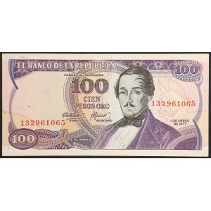 Colombia, 100 Pesos 01/01/1977