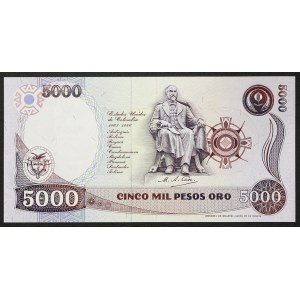 Kolumbie, 5 000 pesos, 31. 1. 1992