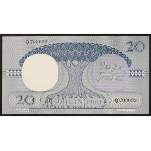 Congo, Democratic Republic, 20 Francs 15/03/1962