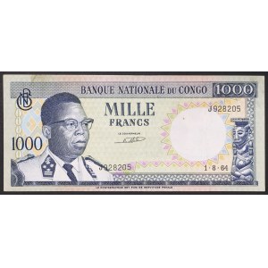 Congo, Democratic Republic, 1.000 Francs 01/08/1964