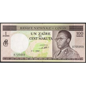 Congo, Democratic Republic, 1 Zaire 02/01/1967