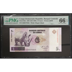 Congo, Democratic Republic, 5 Francs 01/11/1997 n.d. (1998)