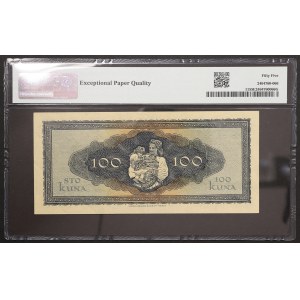 Croatie, État indépendant de Croatie, 100 kuna, 1943