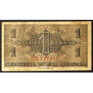 Croatie, État indépendant de Croatie, 1 kuna, 1942