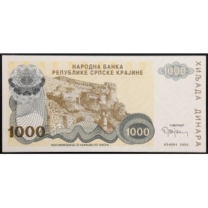 Chorwacja, Republika Krajiny Serbskiej, 1 000 dinarów, 1994 r.