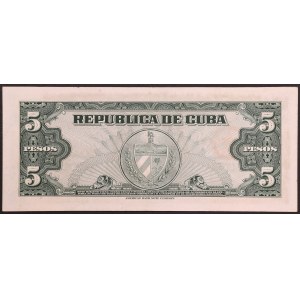Cuba, Republic, 5 Pesos 1960