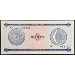 Cuba, Republic, 3 Pesos n.d. (1985)