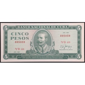 Cuba, Republic, 5 Pesos 1987