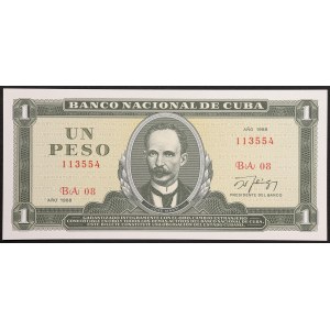 Cuba, Republic, 1 Peso 1988