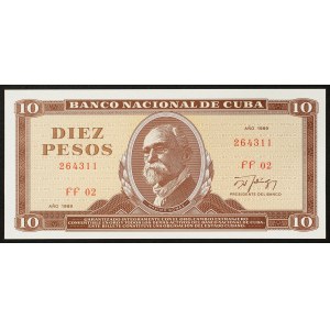 Cuba, Republic, 10 Pesos 1989