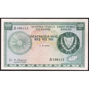 Cyprus, Republic, 500 Mils 01/09/1979