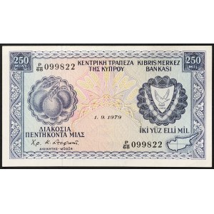 Cyprus, Republic, 250 Mils 01/09/1979