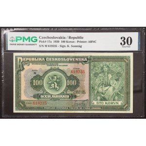 Cecoslovacchia, Prima Repubblica, 100 corone, 1920