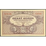 Czechoslovakia, First Republic, 10 Korun Specimen 02/01/1927