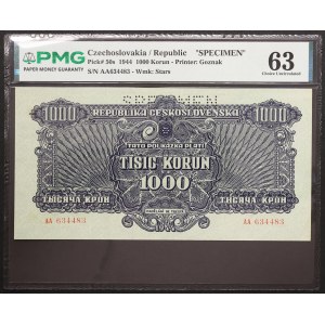 Czechoslovakia, 1.000 Korun Specimen 1944