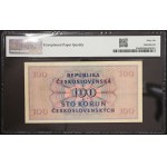 Czechoslovakia, 100 Korun Specimen 16/05/1945