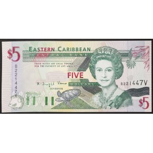 East Caribbean states, St. Vincent & The Grenadines (V), 5 Dollars n.d. (1994)