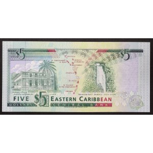 East Caribbean states, St.Lucia (L), 5 Dollars n.d. (1993)
