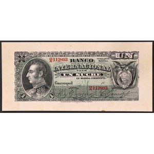 Ecuador, Republic, 1 Sucre 1894