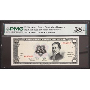El Salvador, Republic, 10 Colones 1988