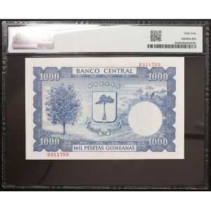 République de Guinée équatoriale, 1 000 pesetas, 1969