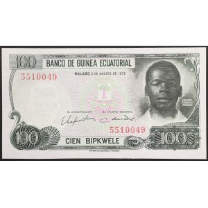 Equatorial Guinea, Republic, 100 Bipkwele 03/08/1979