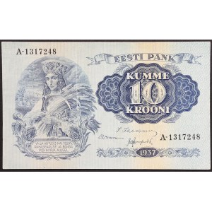Republika Estonii, 10 kroonów, 1937 r.