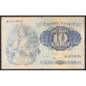 Republika Estonii, 10 kroonów, 1937 r.