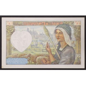 France, French State, 50 Francs 20/11/1941