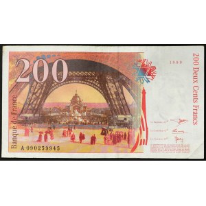 Francja, Piąta Republika, 200 franków, 1999 r.