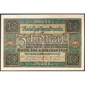 Germany, Weimar Republic, 10 Mark 06/02/1920