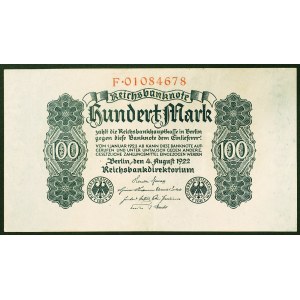 Nemecko, Weimarská republika, 100 mariek, 8. 4. 1922