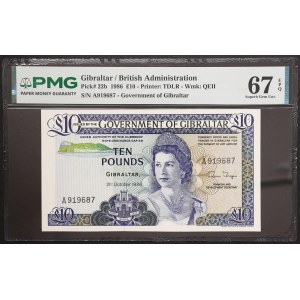 Gibraltar, British Colony, 10 Pounds 21/10/1986