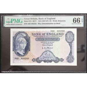 Great Britain, Kingdom, 5 Pounds n.d (1957-67)