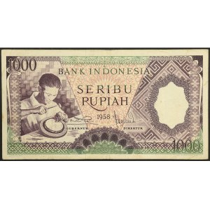 Indonesia, Republic, 1.000 Rupias 1958