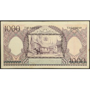 Indonesia, Republic, 1.000 Rupias 1958