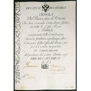 Italian States, Venice, Austria, 10 Ducati 1/10/1798
