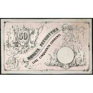 Italian States, Venice, Provisional Government of Venice, 50 Lire 1848