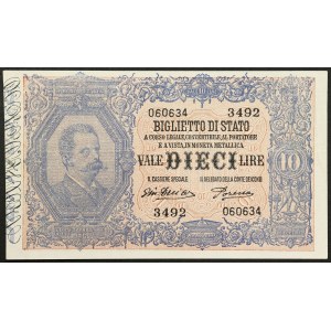 Italy, Kingdom of Italy, 10 Lire 1918