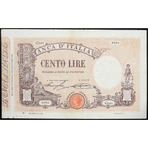 Italy, Kingdom of Italy, 100 Lire 24/12/1923