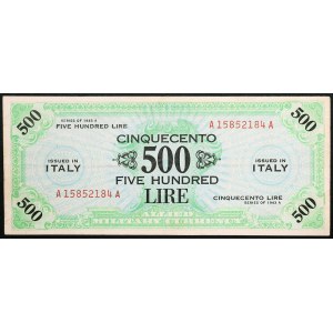 Włochy, AM-Lire (waluta wojskowa aliantów), 500 lir, 1943–1945
