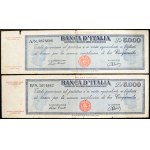 Italy, Italian Republic, Lot 2 pcs. 5.000 Lire 08/09/1947