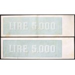 Italy, Italian Republic, Lot 2 pcs. 5.000 Lire 18/11/1947