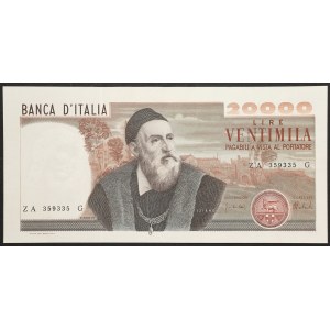 Taliansko, Talianska republika, 20 000 lír, 21. 2. 1975