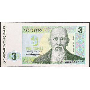 Kazakhstan, Republic, 3 Tengè 1993