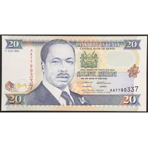 Kenya, Republic, 20 Shillings 01/07/1995